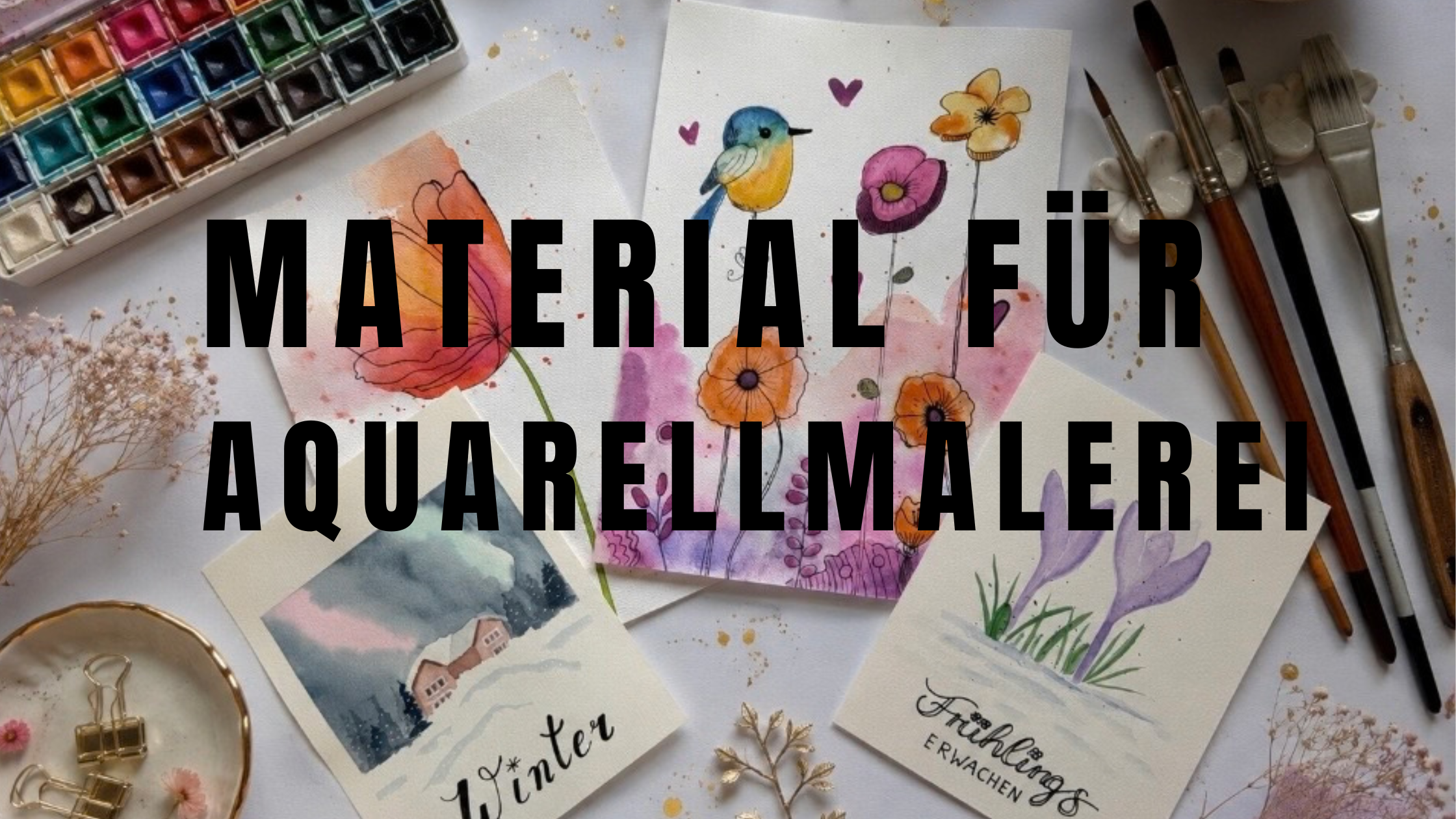 Material für Aquarellmalerei